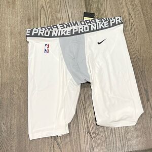 NWT Nike Compression Shorts NBA Dri Fit White Gray Size 4XL